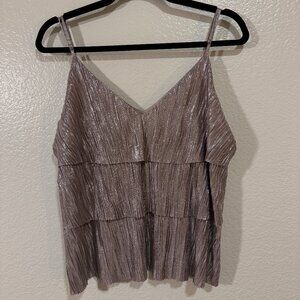 Lost + Wanter Metallic Layered Cami Tank | M